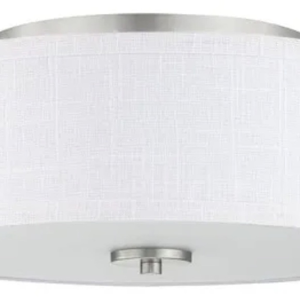 White Drum Ceiling Light Fixture